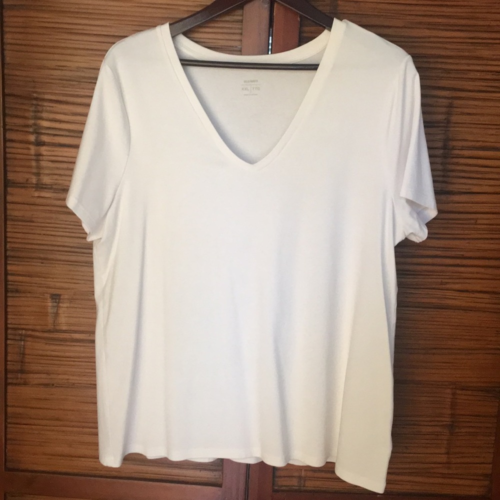 White V-Neck Tee by Old Navy XXL
